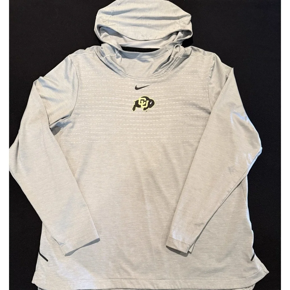 Nike Dri-FIT Colorado Buffaloes Gray Pullover Hoodie Sweatshirt